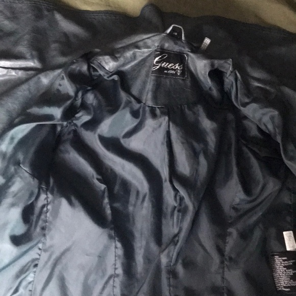Guess Dark Green Zipper Vegan Leather jacket - Picture 6 of 7